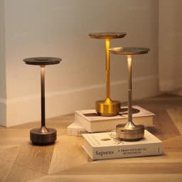 image-Cross-border decorative flying saucer table lamp popular bar atmosphere lamp USB charging wireless touch all-aluminum I-shaped night light Producing time 3-4 days