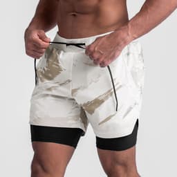 image-Men's Sports Shorts - Black Breathable Gym Training