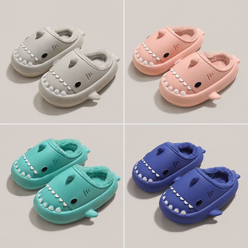 image-Children's EVA Shark Slippers - Sapphire Waterproof