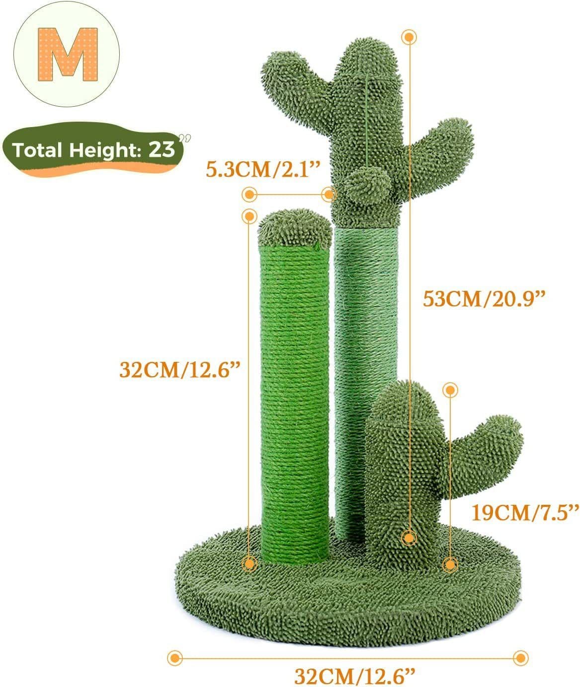 image-Cat Climbing Frame Saguaro Cactus Plant Indoor Toy - Green Wooden