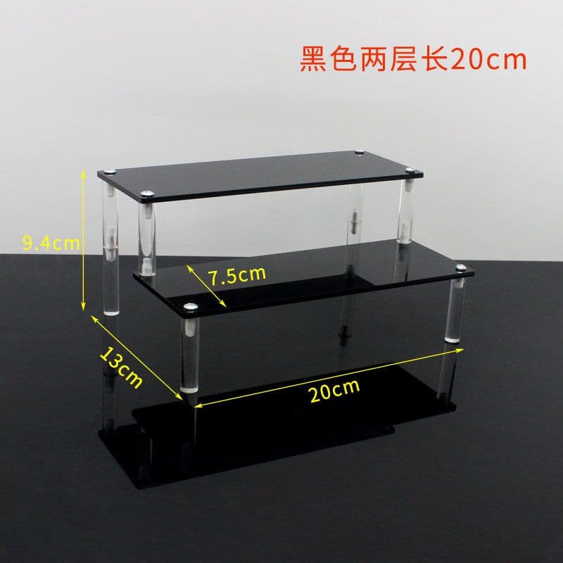 image-Acrylic Ladder Display Rack - Multi-Layer Transparent
