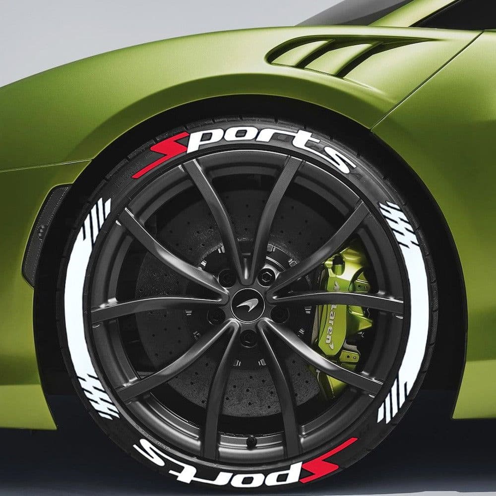 image-SPORTS Tire Letter Stickers - PVC 8 Sets DIY Decoration