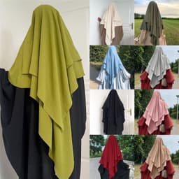 image-Ladies Turban Hijab - Khaki Middle East Ethnic Shawl (65 characters)