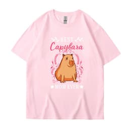 image-Cross-border independent station new summer cartoon cute Harajuku style printed cotton short-sleeved men's and women's T-shirt tops