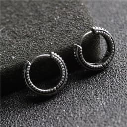 image-PS796 Titanium Steel Retro Earrings Men Women