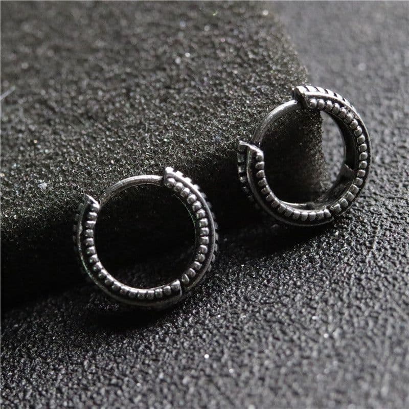 image-PS796 Titanium Steel Retro Earrings Men Women