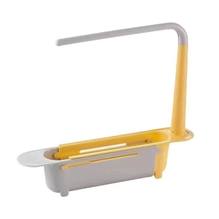 image-Sink Retractable Shelf Drain Basket Filter Dishwashing Rack