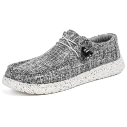 image-Men's Canvas Shoes - 552AD Black Gray, Flat Heel, Casual