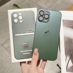 image-iPhone 14AG Frosted Glass Lens Film Case - Protective Cover 12