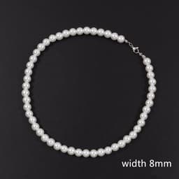 image-Cross-border Hot Sale Long Imitation Pearl Necklace Unisex Light Luxury Temperament Versatile Simple Necklace Jewelry Wholesale