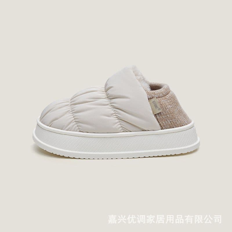 image-Youtun Thick-soled Cotton Slippers Non-slip Winter Indoor Shoes