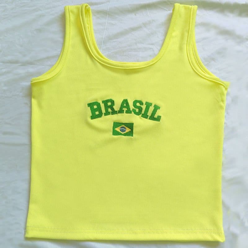 image-European American Y2K Blue Crop Top - Slim Fit