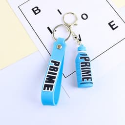 image-Cartoon Letter Keychain - Yellow PVC Doll Pendant