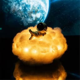 image-Cross-border exclusively for LED colorful cloud astronaut light as rainbow effect children’s night light creative gift astronaut decoration