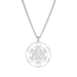 image-Stainless Steel Metatron Angel Necklace - Gold