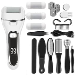 image-Electric Foot Grinder - Digital Display 10-Piece Set, Sapphire Blue, Waterproof, Peeling