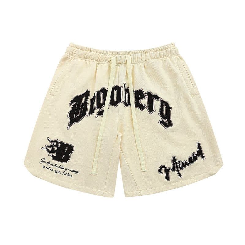 image-Men's American style high street letters towel embroidered shorts men and women ins tide brand street hip-hop couples loose wide legs