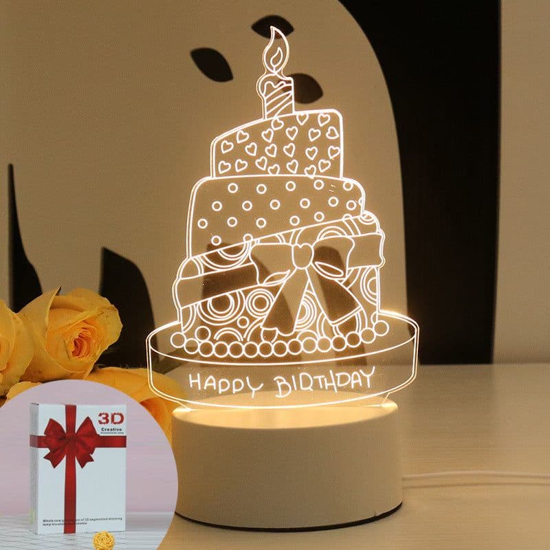 image-Christmas 3D Night Light Table Lamp, Kids' Gift, Modern, USB, 135x210mm