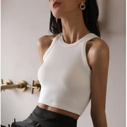 image-Net red short black bottoming thread camisole women's summer inner wear sleeveless design sense outer wear top trendy small