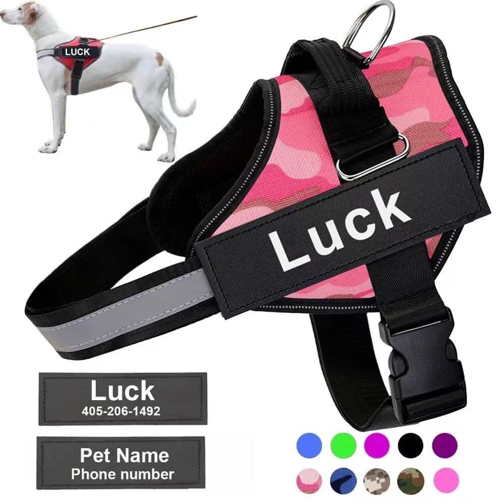 image-Pet Harness Leash - Camouflage Blue XXL