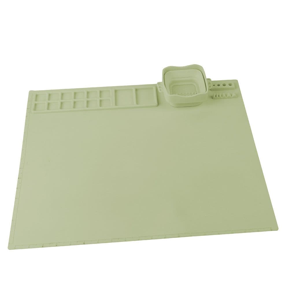 image-Tingfeng Silicone Art Painting Pad Set - Easy Wash Drawing Board with Palette
