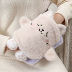 image-Purple Plush Hot Water Bottle 500ML - Removable Cover
