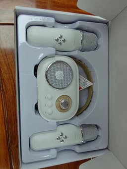 image-Douyin Bluetooth Wireless Karaoke Microphone for Kids - Double Wheat Yellow (50 characters)