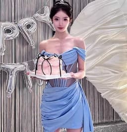 image-Tube Top Dress - Gold Sleeveless High Waist Belt