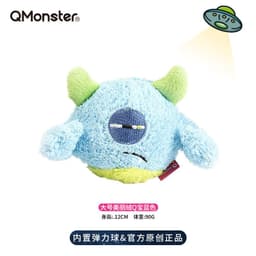 image-Q-monster Plush Dog Toy - Interactive Voice Spiny Ball