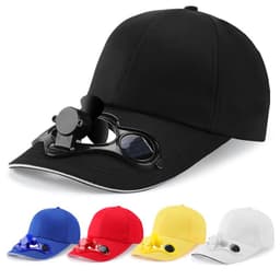 image-Men's Solar Fan Hat with Logo