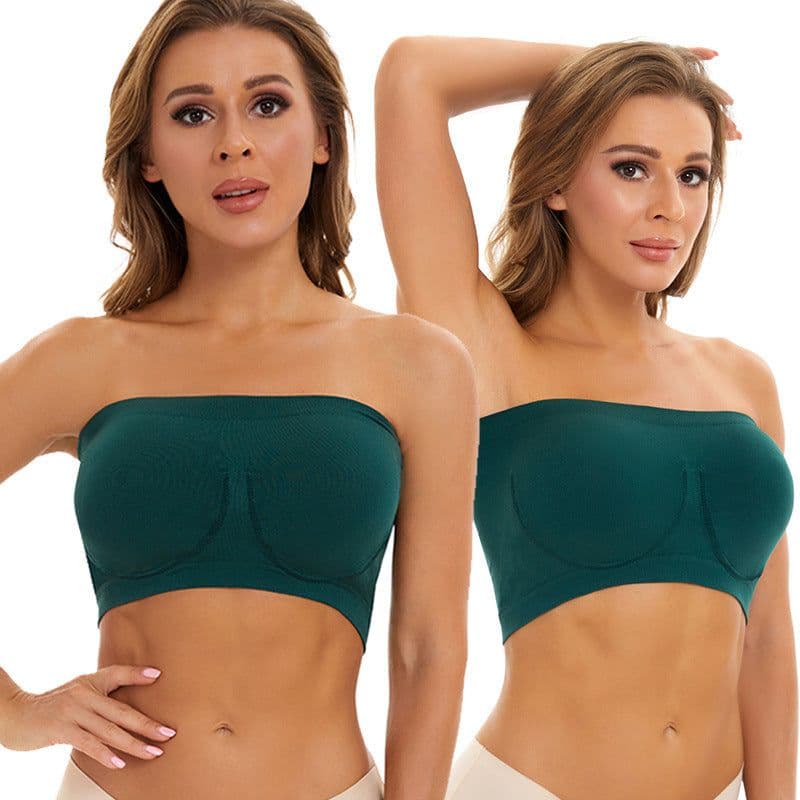 image-Seamless Strapless Bandeau Bra - Mocha XXXL Plus Size