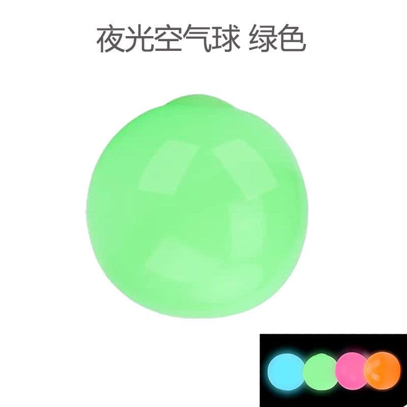 image-Sticky Wall Ball - Yellow 6cm Luminous Ceiling Throw Toy