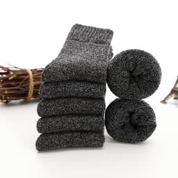 image-Men's Winter Velvet Thick Terry Socks - One Size Fits All