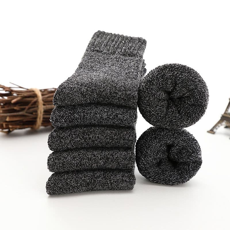 image-Men's Winter Velvet Thick Terry Socks - One Size Fits All