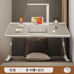 image-Small table with desk lamp foldable lift bed desk student writing bay window bedroom dormitory bed computer desk