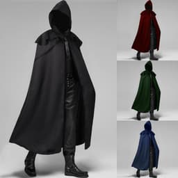 image-Man Yi Shang Gothic Hooded Cloak - Blue 5XL