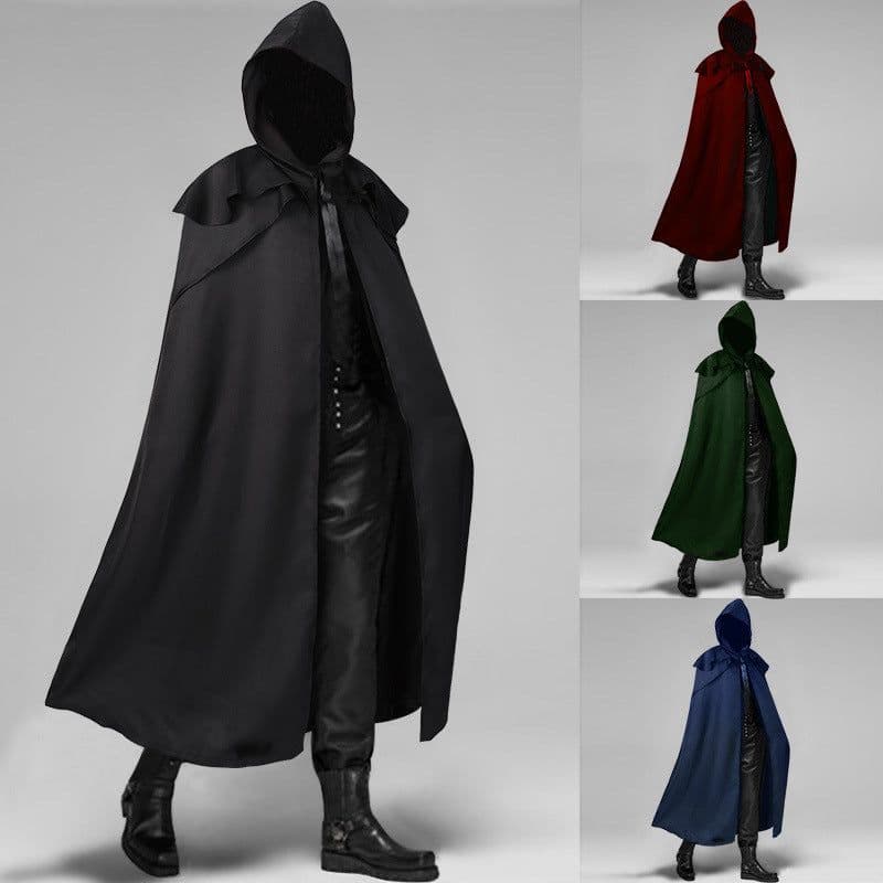image-Man Yi Shang Gothic Hooded Cloak - Blue 5XL