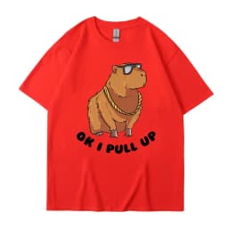 image-Cross-border independent station new summer cartoon cute Harajuku style printed cotton short-sleeved men's and women's T-shirt tops