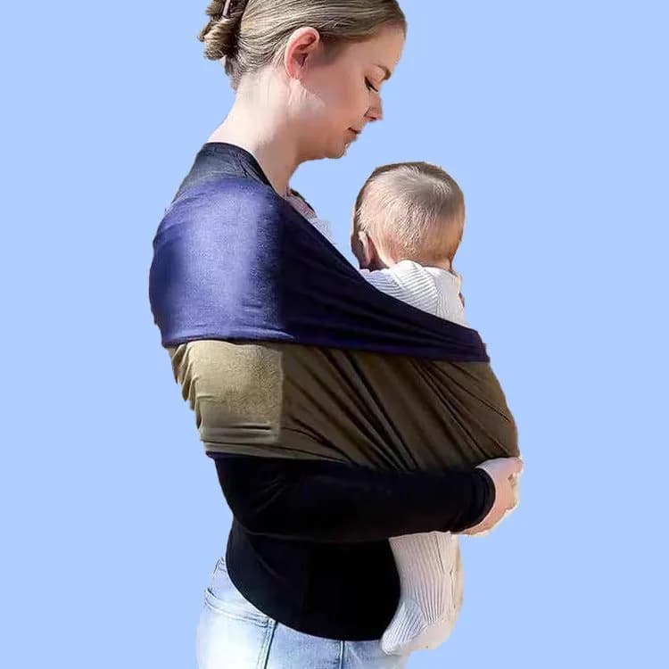 image-Country Beauty Baby Carrier Sling - Light Purple + Beige - One Size