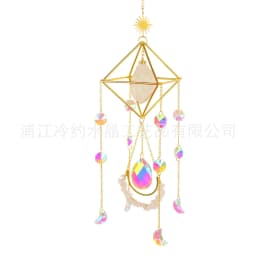 image-Natural raw stone amethyst powder crystal decoration air plant stand AB colorful lighting ball gardening crafts living room ornaments