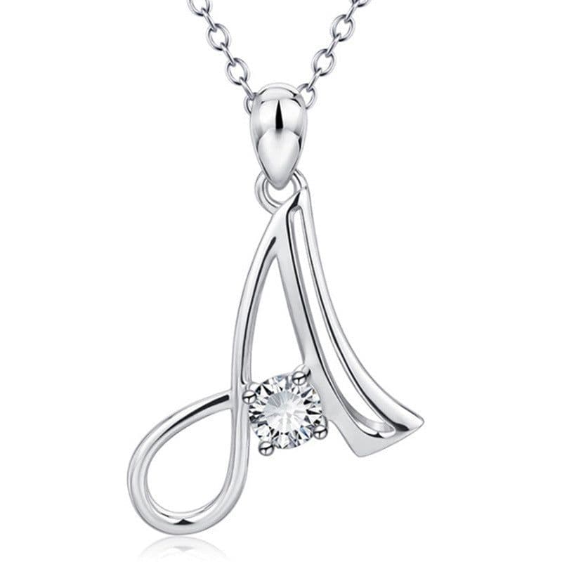 image-Baoshina Alphabet Diamond Pendant Necklace 26 Letters Jewelry Crossborder Supply