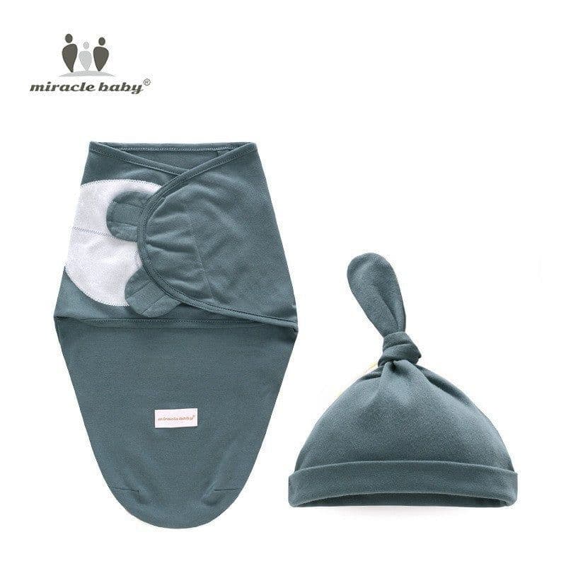 image-Miracle Baby Swaddle Wrap - Large 75*60cm Pure Cotton Newborn