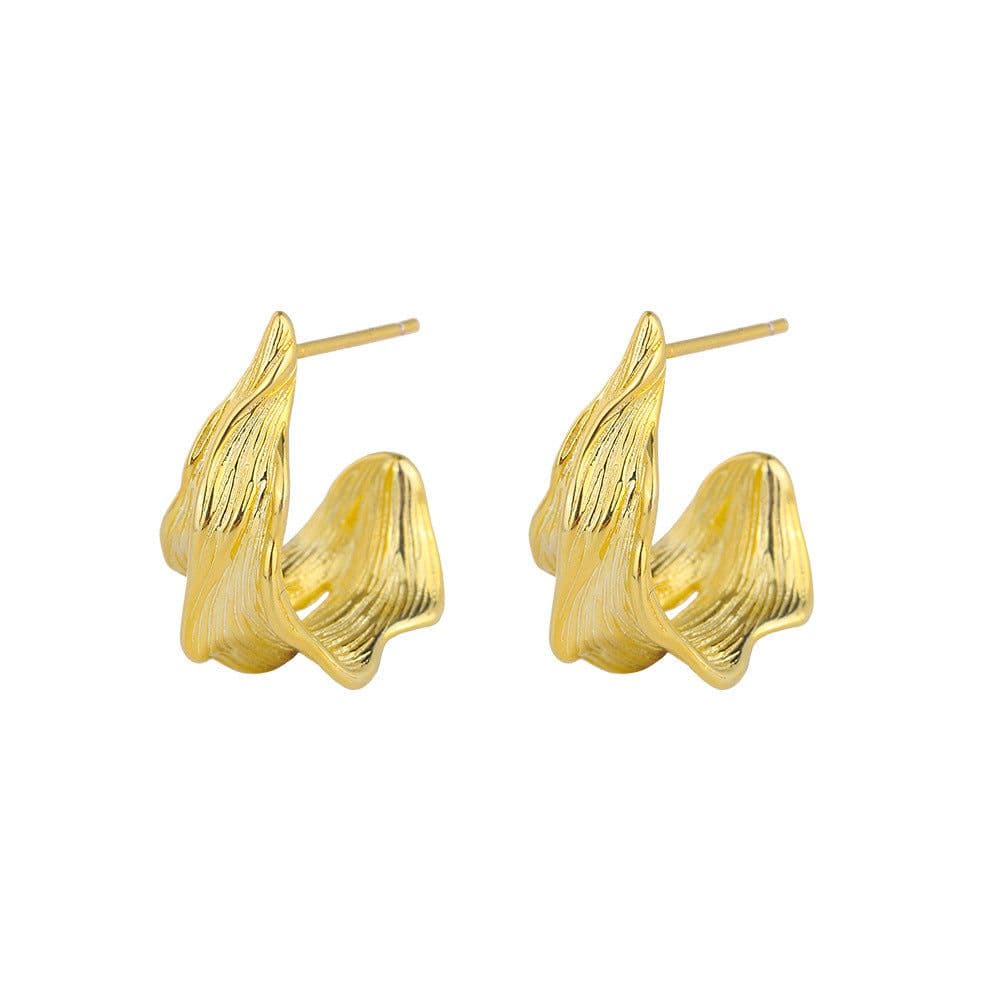 image-925 Sterling Silver Geometric Earrings - Gold Women's