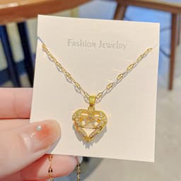 image-Titanium Steel Diamond Necklace - Women's Clavicle Chain