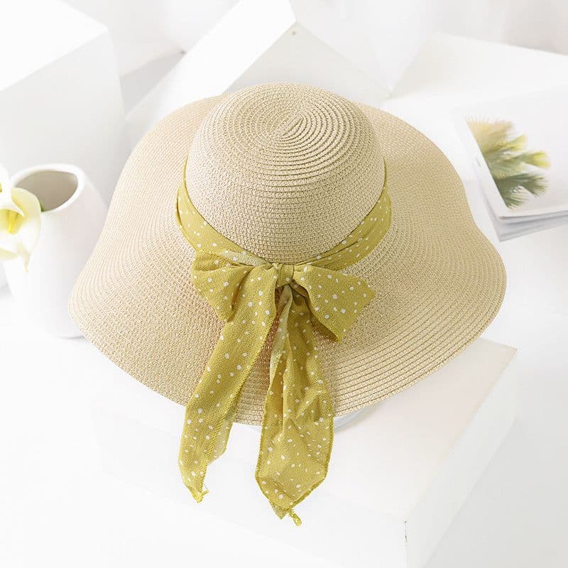 image-Big Brim Straw Hat Women Summer Khaki