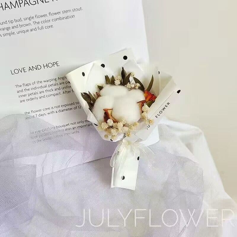 image-Mini Dried Roses Bouquet - Valentine's DIY Decorations 5"