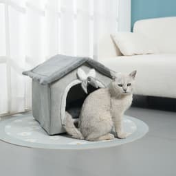 image-Cat Bed - Removable Washable Butterfly Design