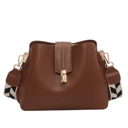 image-ACKCA PU Bucket Bag - Brown Women's Shoulder Bag