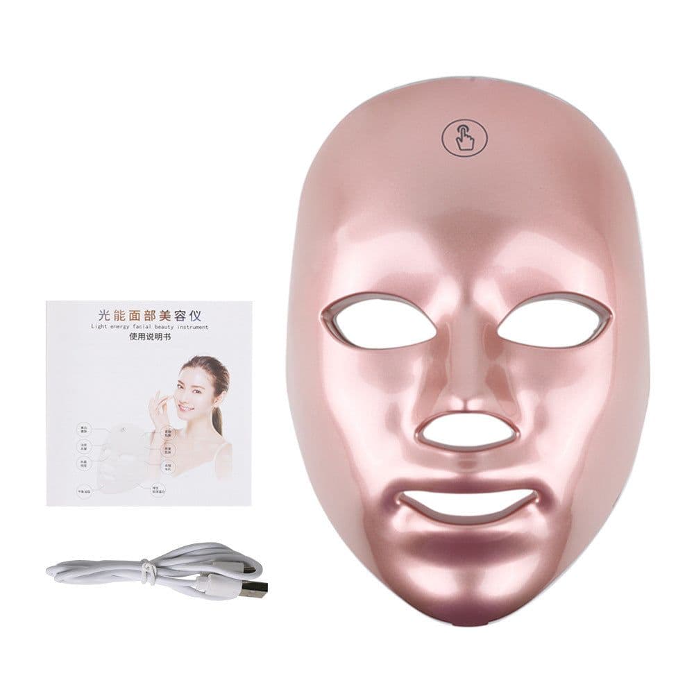 image-GLOMEVE LED Color Light Mask IPL Device - Rechargeable Seven Color Skin Rejuvenation