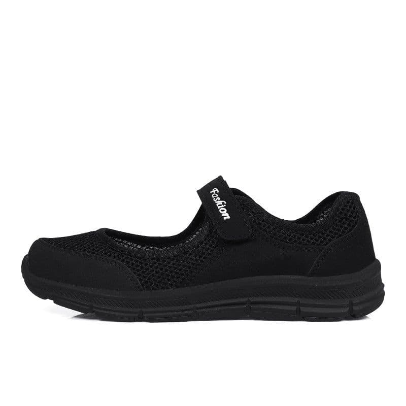 image-Women's Mesh Walking Shoes - Flat Breathable Dance Shoes
